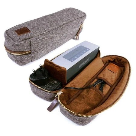 ASHTEAD RETAIL & WHOLESALE Tuff Luv J6-20 Herringbone Tweed NFC Travel Case for Bose Sound Link Mini & Mini 2; Brown J6_20